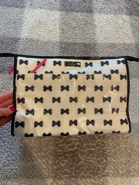 kate spade Black Bow Print Cosmetic Pouch